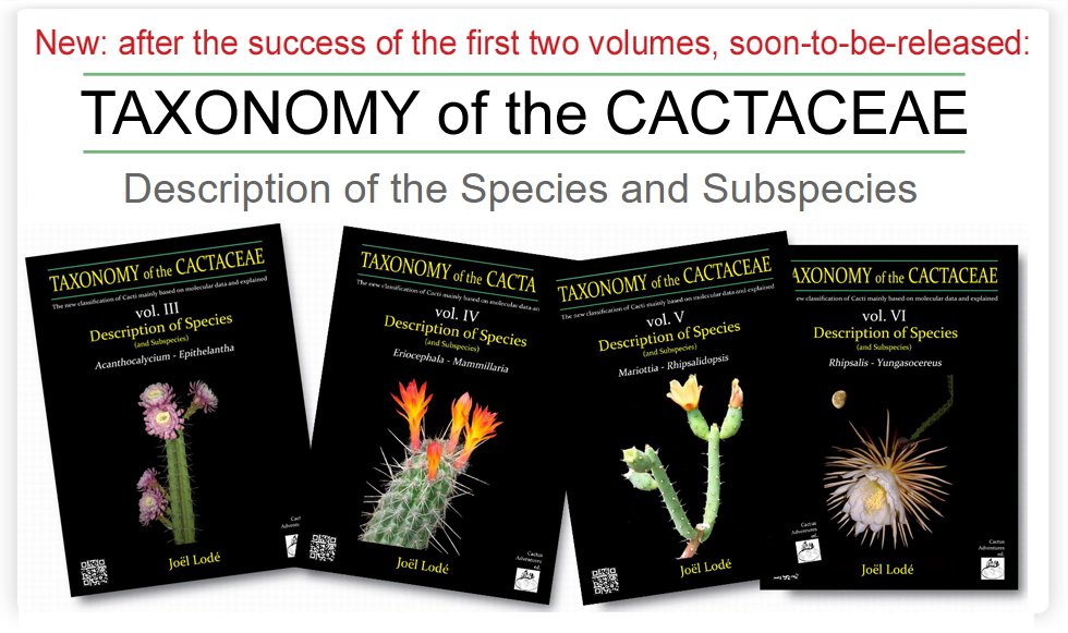 Taxonomy of the Cactaceae vols.3-4-5-6 on sale!